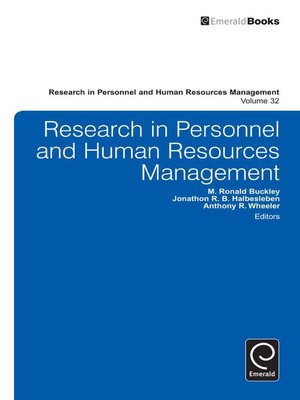 cover image of Research in Personnel and Human Resources Management, Volume 32